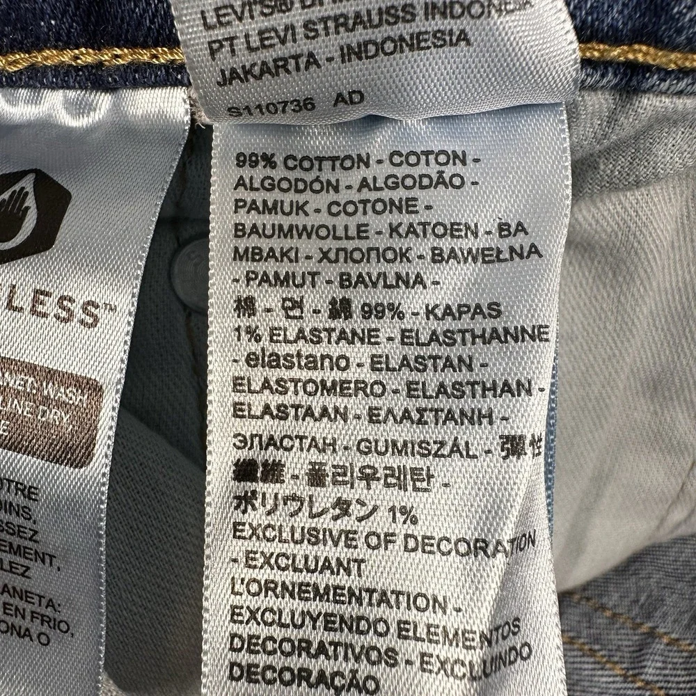 Levi's 505 Denim Jeans Men's 38x30 Straight Fit High Rise Blue Medium Wash
